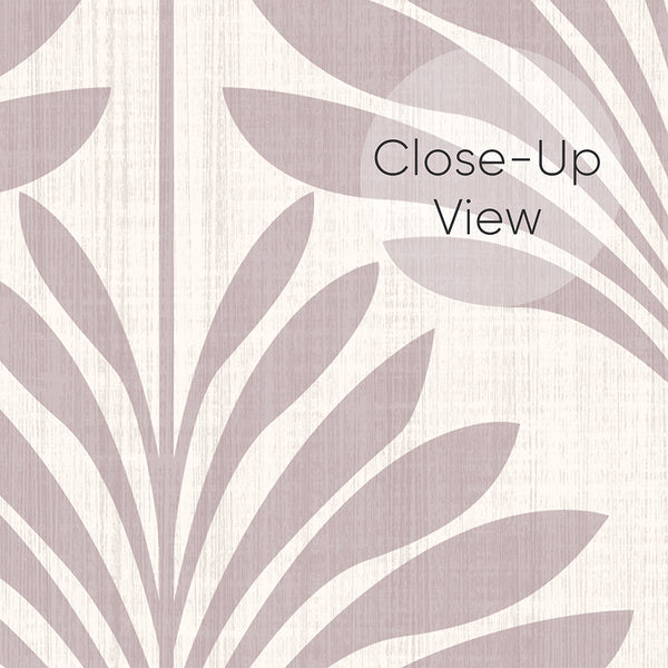 Dusty Pink Coastal Leaves Wallpaper L064