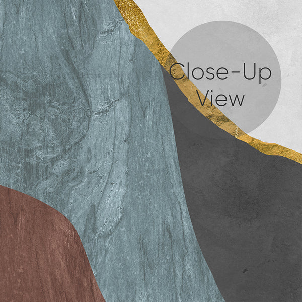 Brown Blue Gray Abstract Wall Mural CCM214