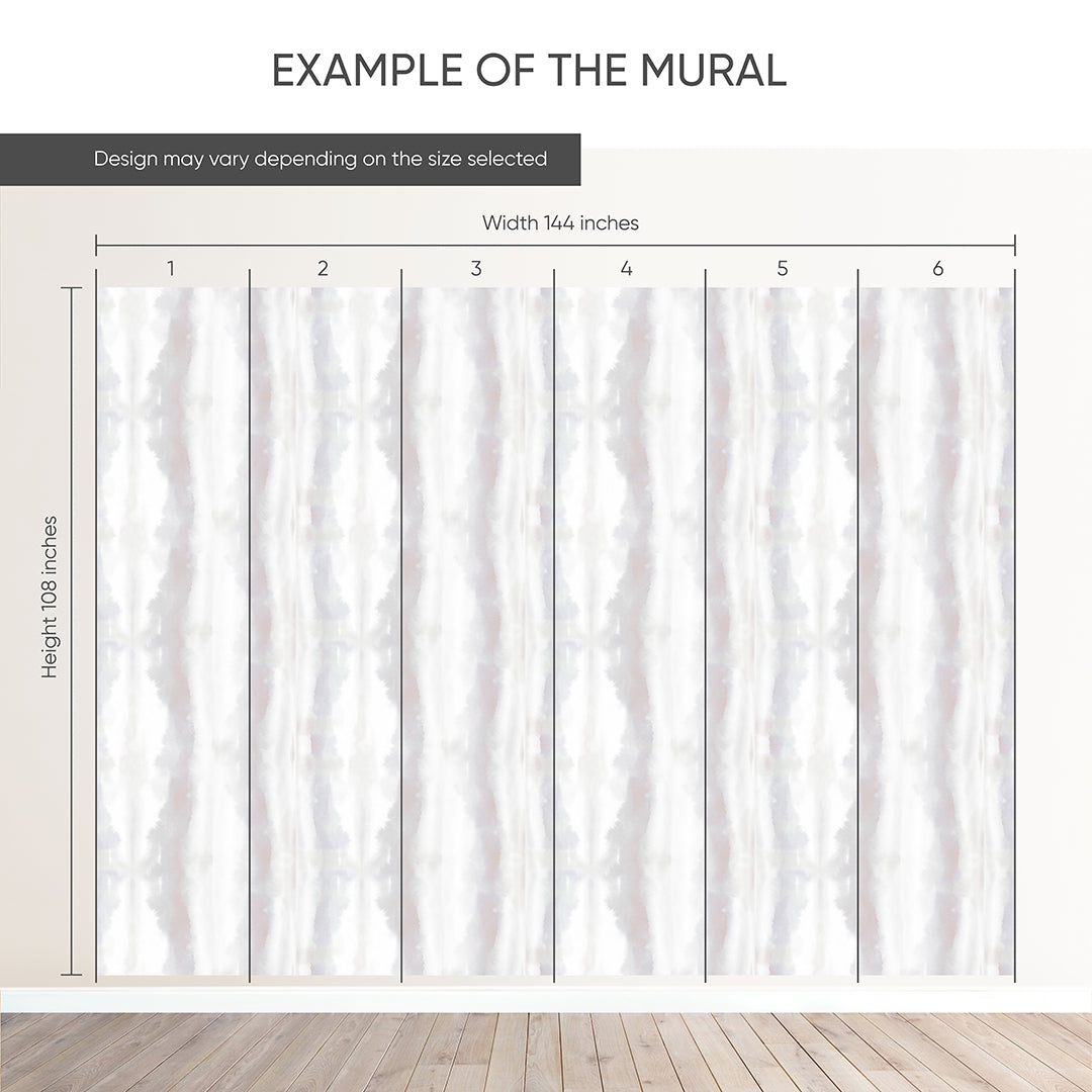 Neutral Watercolor Striped Wall Mural AM171