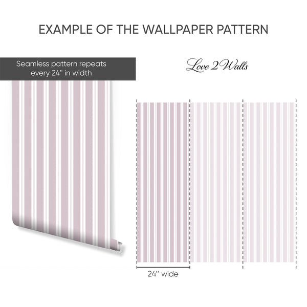 Example of a 24-inch-wide panel, showing how the design is divided across panels; the printed design varies with the size selected