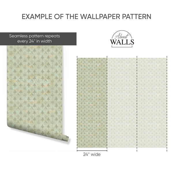 Example of a 24-inch-wide panel, showing how the design is divided across panels; the printed design varies with the size selected