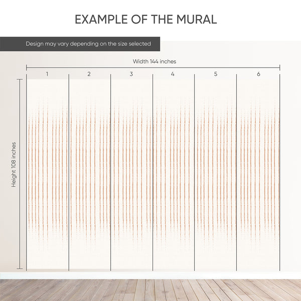 Orange Vertical Stripes Wall Mural AM200
