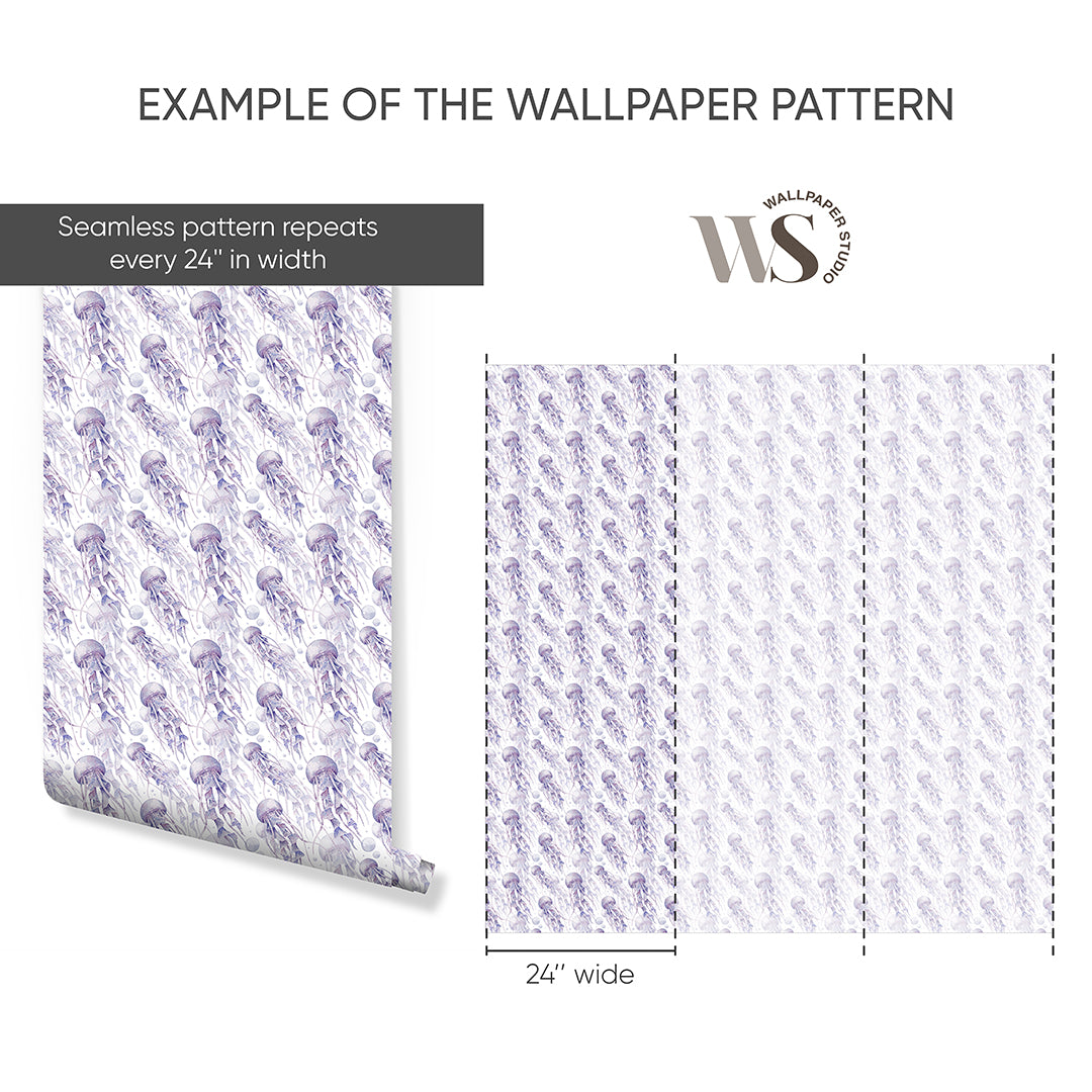 Purple Tiny Jellyfish Wallpaper S089
