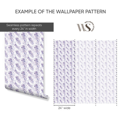 Purple Tiny Jellyfish Wallpaper S089