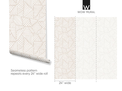 Neutral Boho Triangles Self Adhesive Wallpaper W033