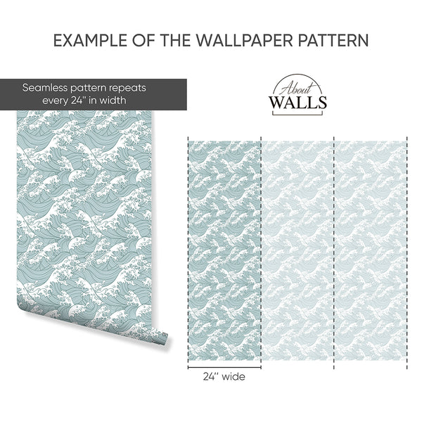 Japanese Aqua Mint Wallpaper A112