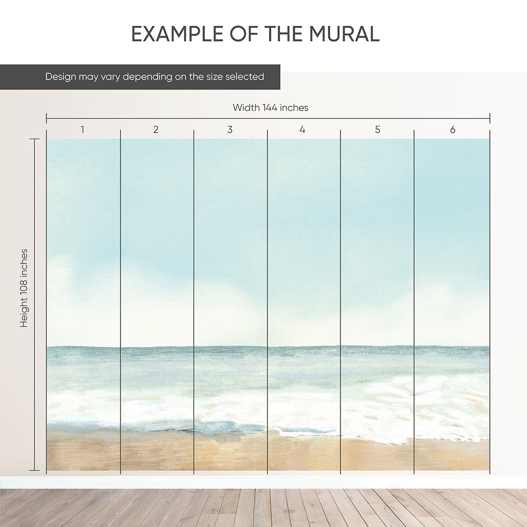 Pastel Painting Seascape Wall Mural AM160