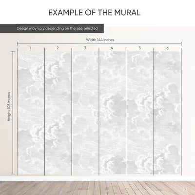 Gray Vintage Cloud Wall Mural AM169