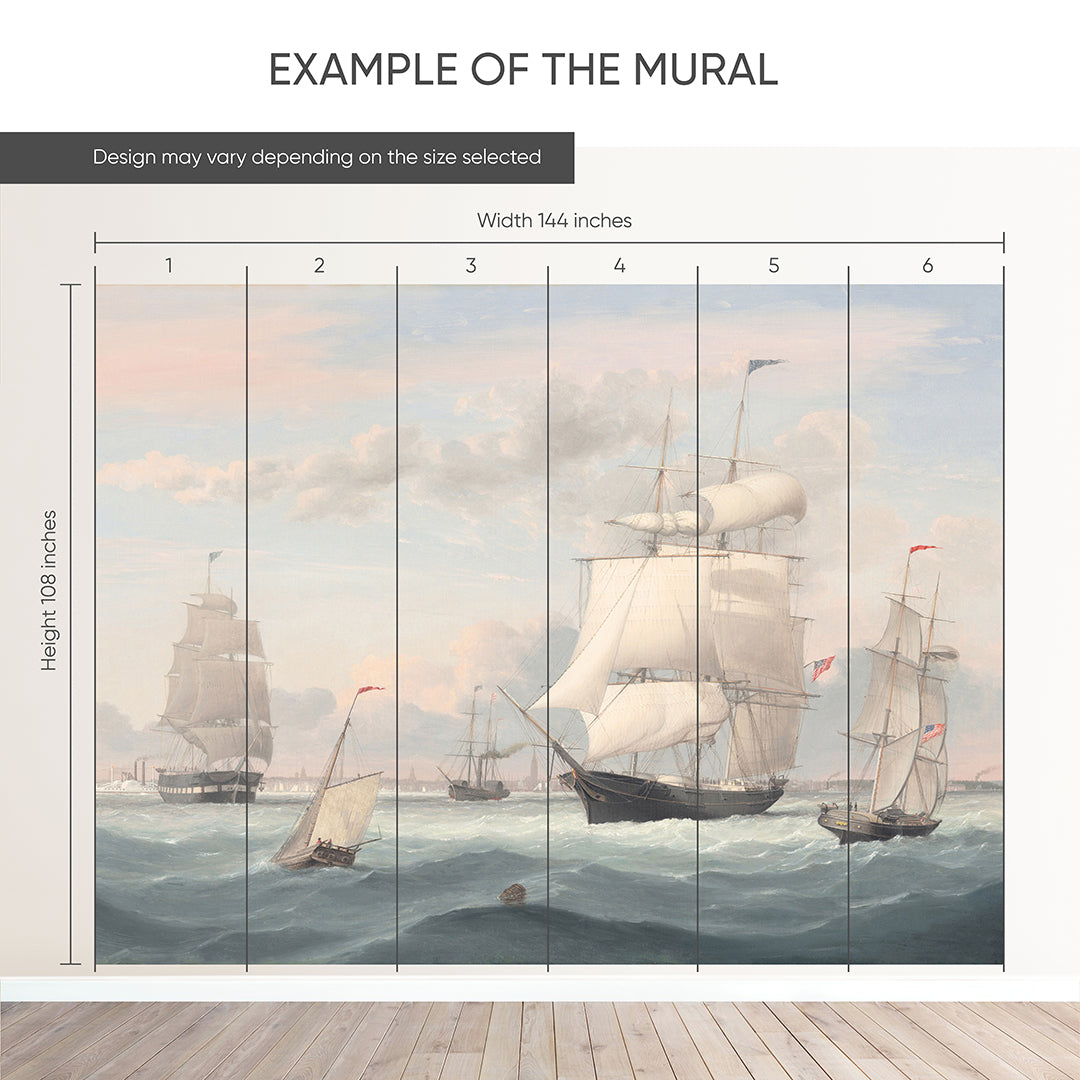Vintage Sailboats Wall Mural AM162
