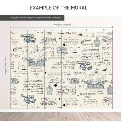 Maritime Sketch Wall Mural AM166