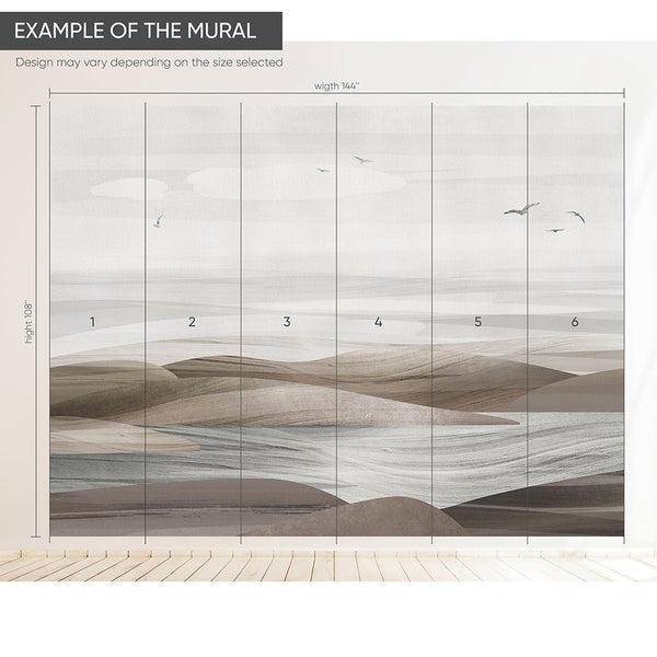 Abstract Landscape Wall Mural AM024 - CostaCover - Peel and stick Removable Wallpaper - about walls - Abstract - abstract lines