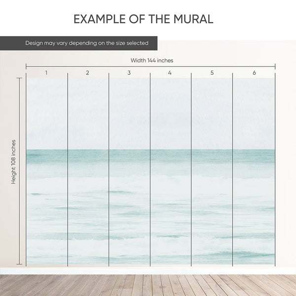 Pastel Ocean View Wall Mural AM167 - CostaCover-Peel and stick Removable Wallpaper-abstract wallpaper-accent wallpaper-adhesive wallpaper