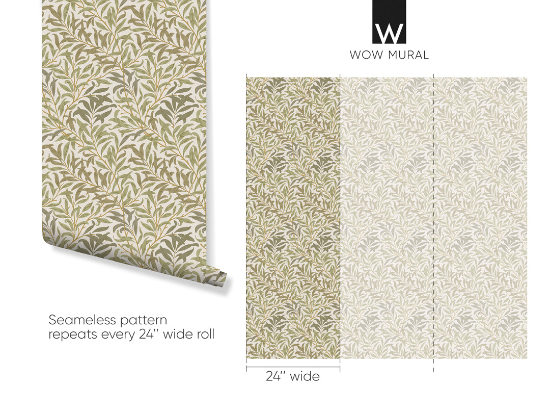 Green Willow Bough by Morris Wallpaper W090