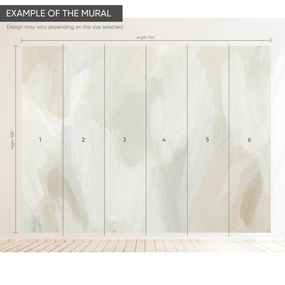 Olive Beige Brush Strokes Wall Mural CCM189