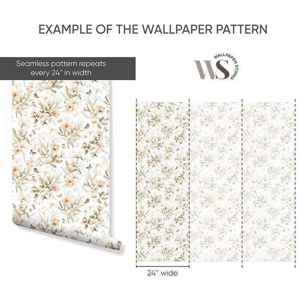 Elegant Flowers Bouquet Wallpaper S071 - CostaCover - Peel and stick Removable Wallpaper - abstract wallpaper - accent wallpaper - adhesive wallpaper