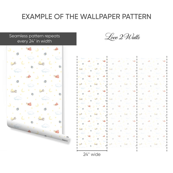 Example of a 24-inch-wide panel, showing how the design is divided across panels; the printed design varies with the size selected