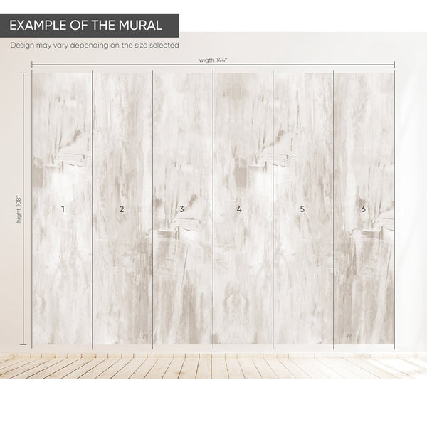 Gray Beige Brush Stroke Plaster Wall Mural AM088 - CostaCover - Peel and stick Removable Wallpaper - Abstract - Abstract Plaster - abstract wall art