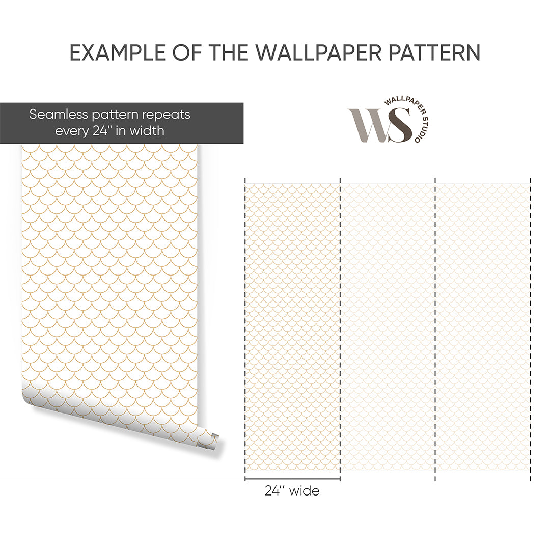 Sand Colored Fish Scales Wallpaper S097