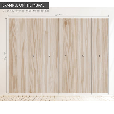 Japandi Wood Texture Wall Mural AM093