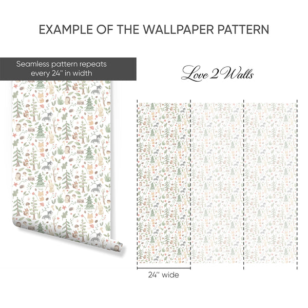 Woodland Nursery Wallpaper L134