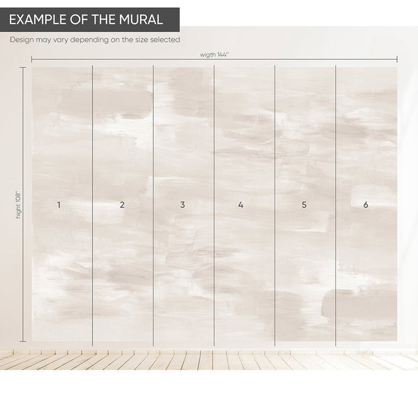 Beige Brush Strokes Wall Mural CCM190 - CostaCover - Peel and stick Removable Wallpaper - Abstract - Abstract Labyrinth Lines - abstract lines