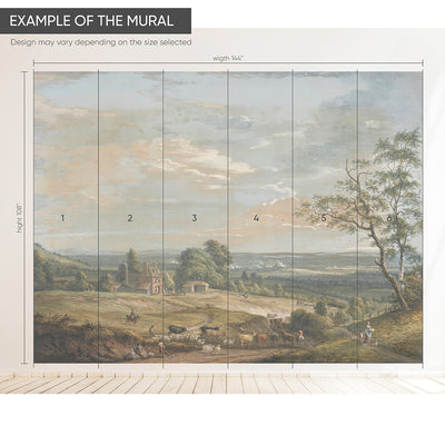 English Vintage Landscape Wall Mural AM081