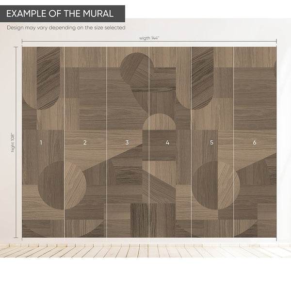 Walnut Wood Texture Wall Mural AM095 - CostaCover - Peel and stick Removable Wallpaper - about walls - Abstract - abstract lines
