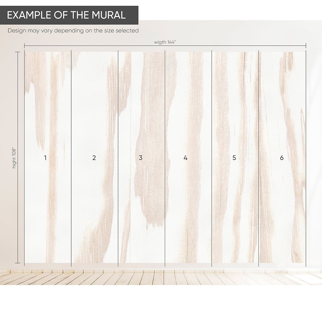 Japandi Wood Texture Wall Mural AM089