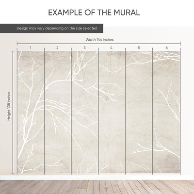 Neutral Tree Branch Wall Mural CCM205