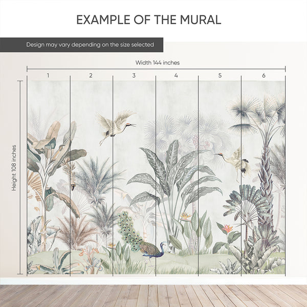 Light Birds Jungle Wall Mural AM185