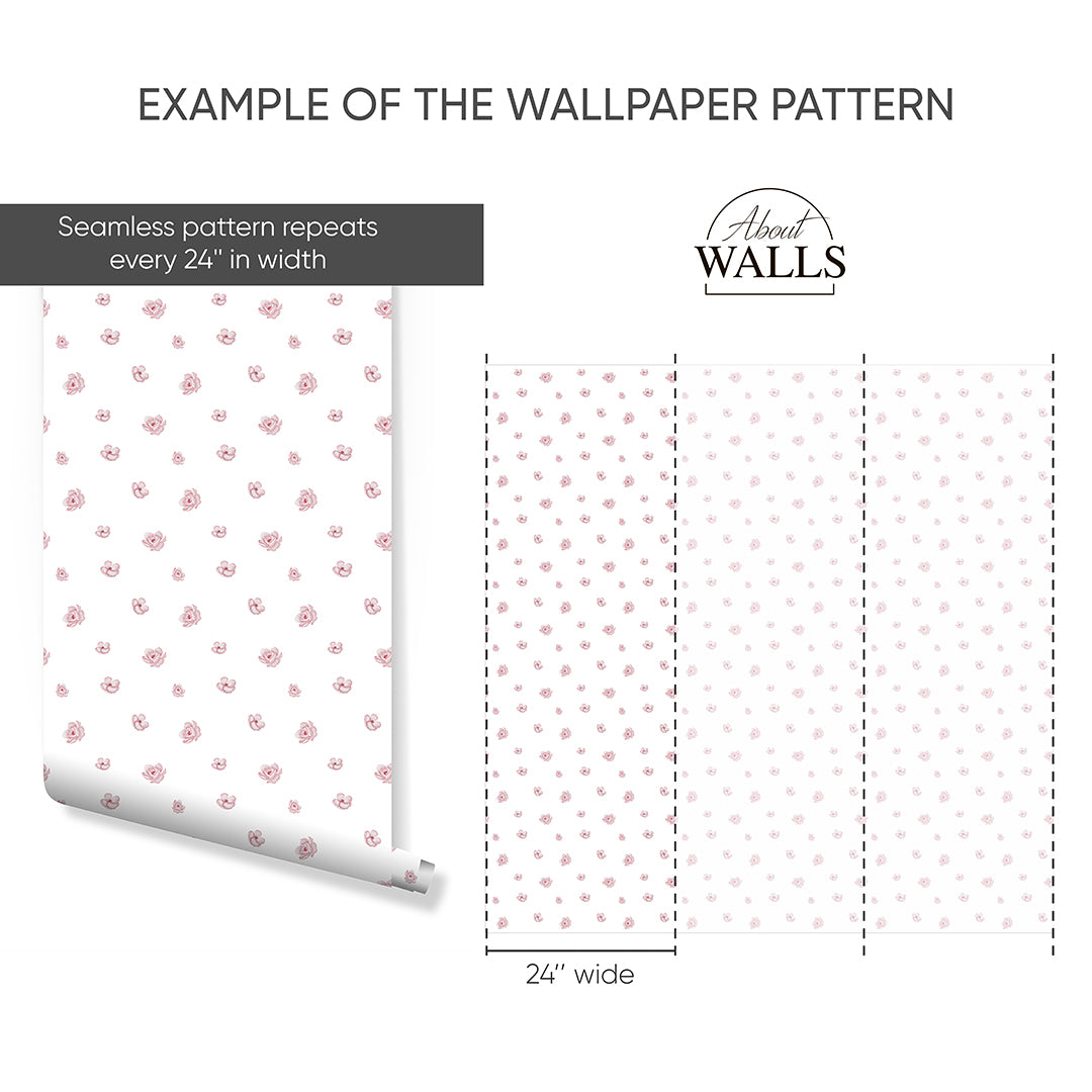 Pink Tiny Flowers Wallpaper A047
