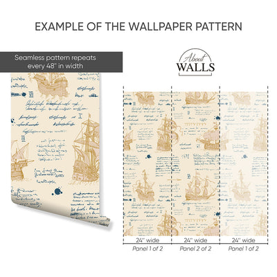 Vintage Pirate Map Wallpaper A121