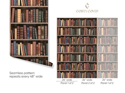 Library Bookshelves Wallpaper CC319