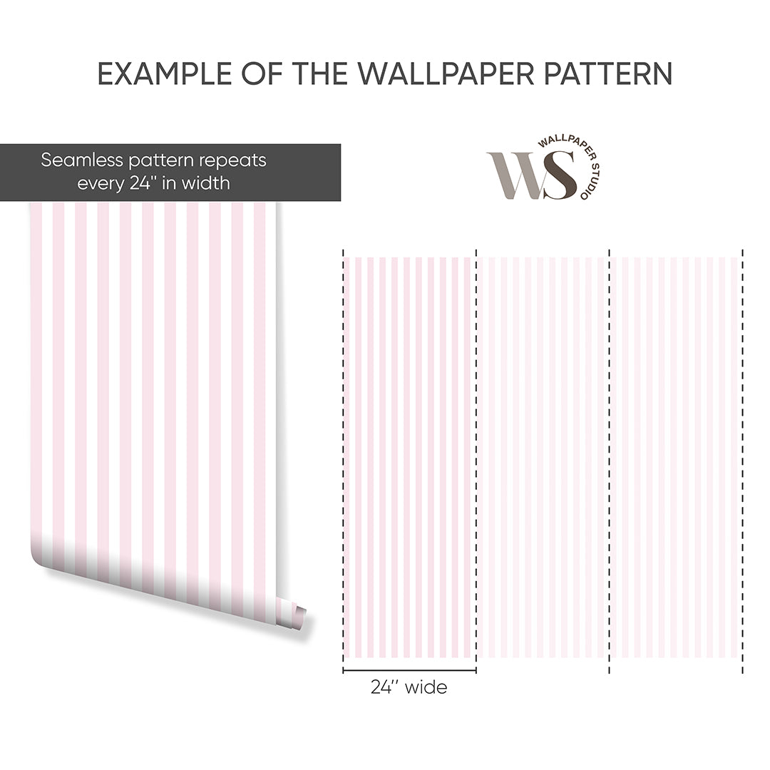 Pink Stripes Wallpaper S014