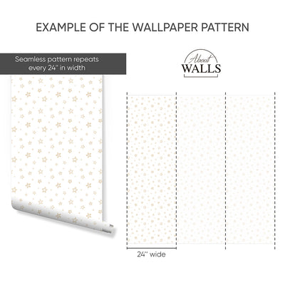 Beige Tiny Stars Wallpaper A045