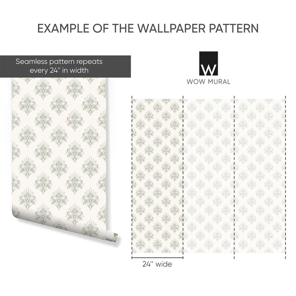 Example of a 24-inch-wide panel, showing how the design is divided across panels; the printed design varies with the size selected
