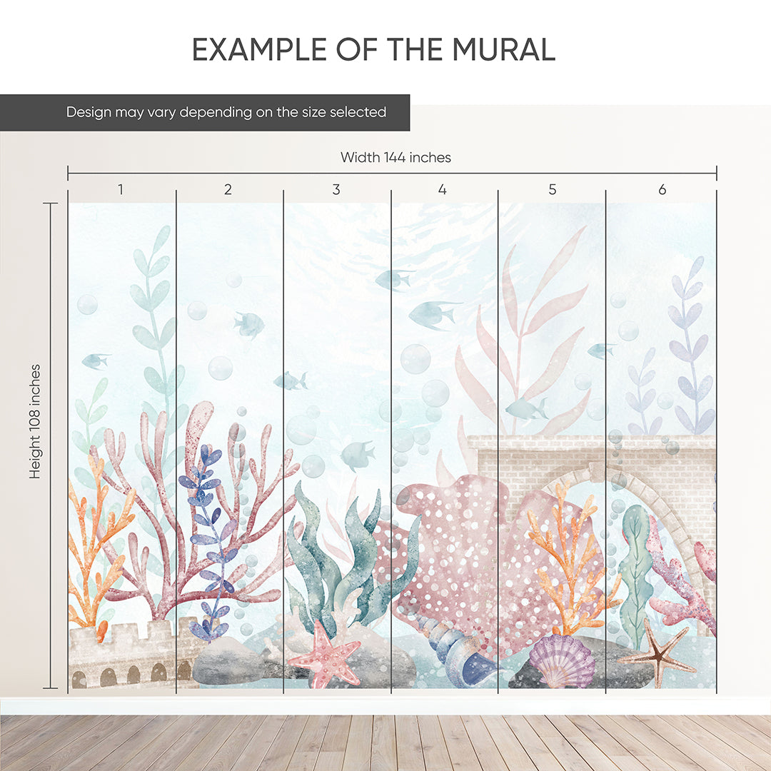 Colored Coral Wall Mural SM061