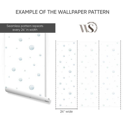 Blue Bubbles Wallpaper S087