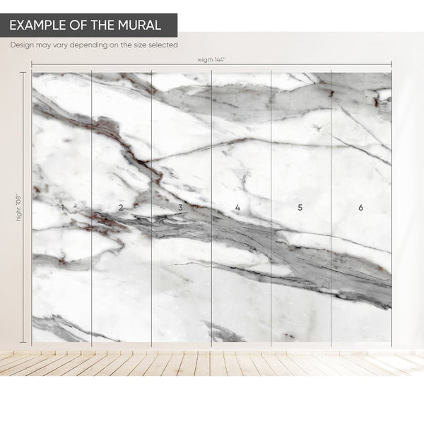 Gray Calacatta Marble Wall Mural CCM198 - CostaCover - Peel and stick Removable Wallpaper - Abstract - abstract marble - abstract mural