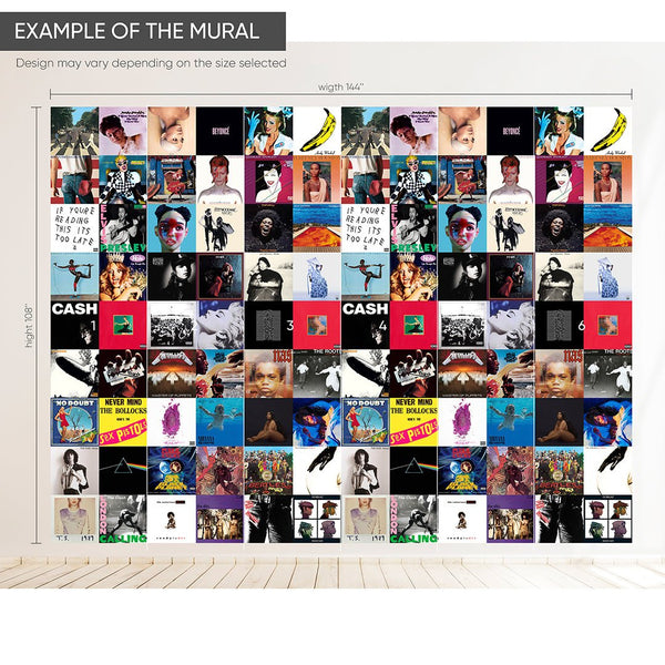 Album Covers Wall Mural CCM178 - CostaCover - Peel and stick Removable Wallpaper - Abstract - abstract lines - abstract mural