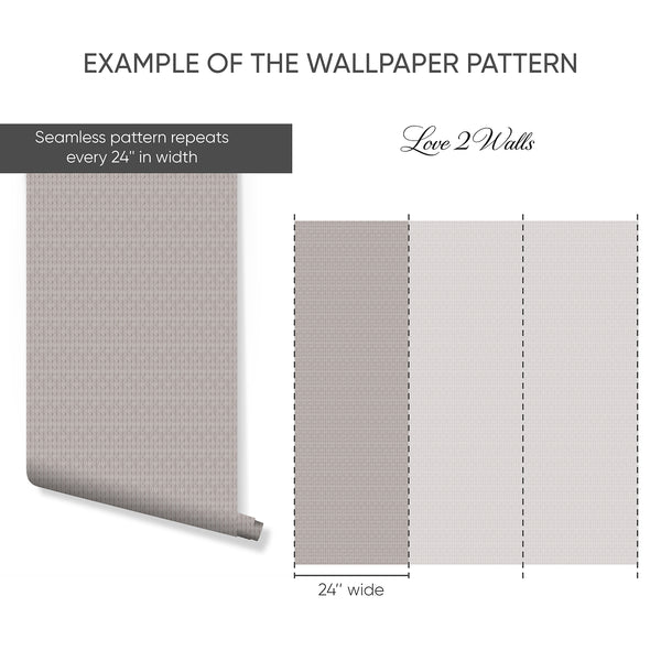 Brown Greige Geometric Wallpaper L074