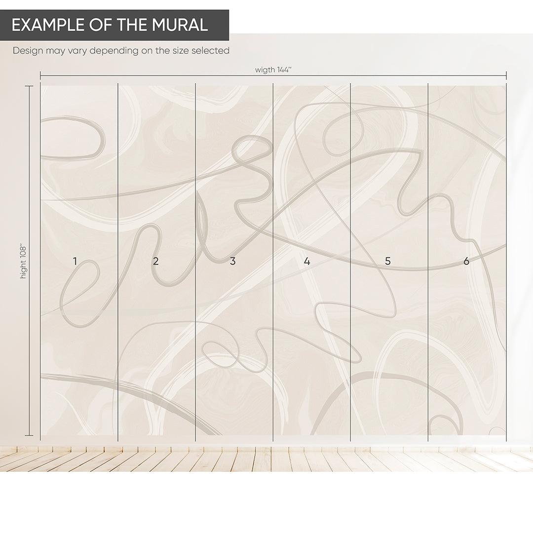 Nude Lines Wall Mural AM005
