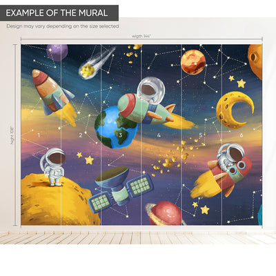 Colorful Bright Space Wall Mural WM074