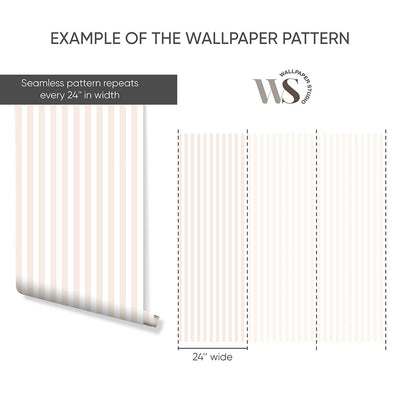 Beige Stripes Wallpaper S015