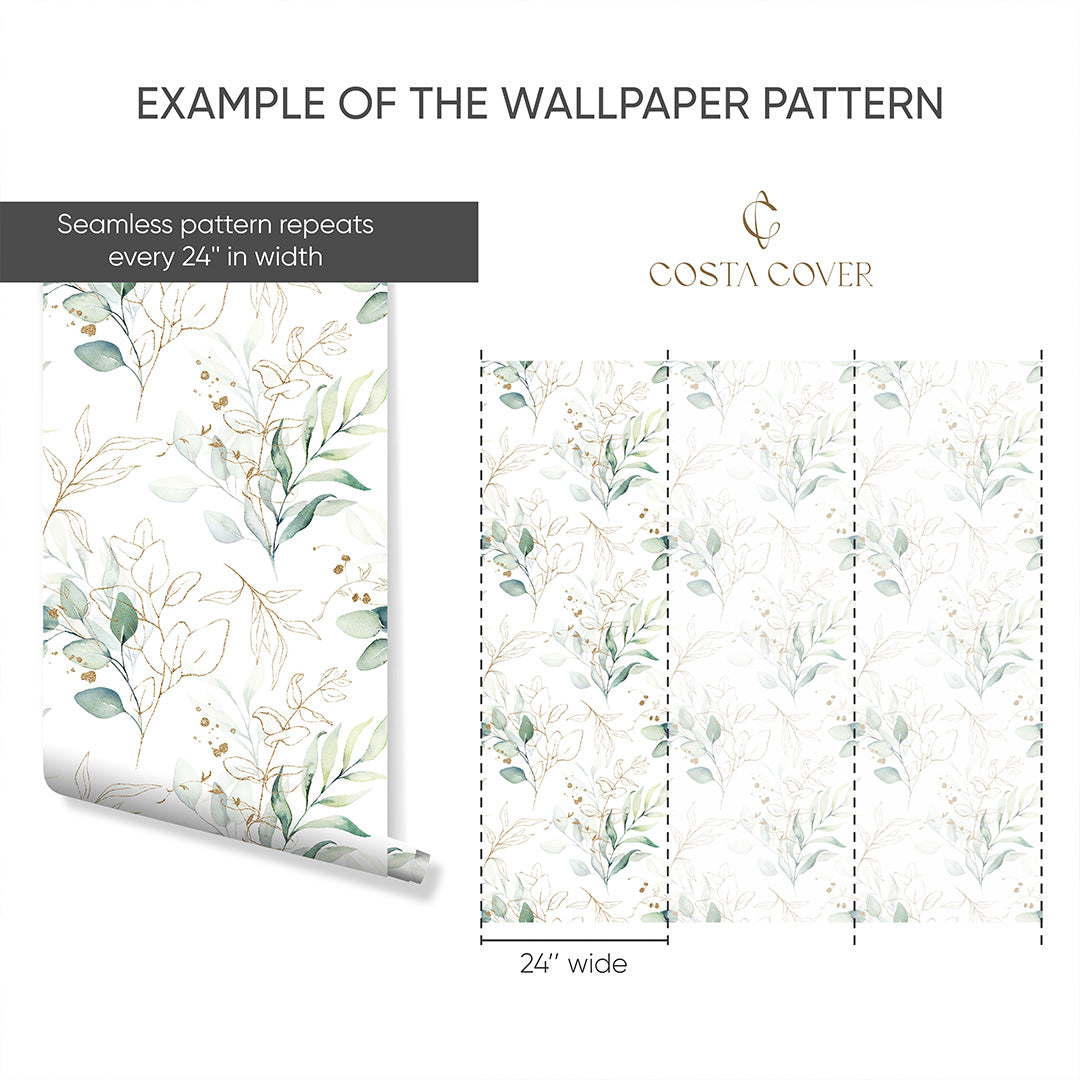 Green Eucalyptus Leaves Wallpaper CC228