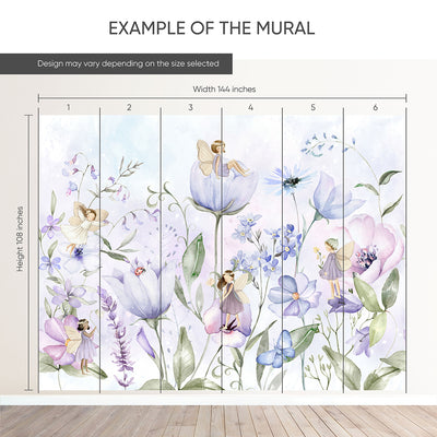 Purple Flower Fairy Wall Mural SM052