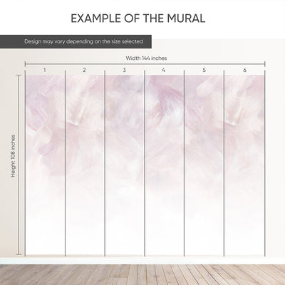 Pink Ombre Brushstroke Wall Mural WM103