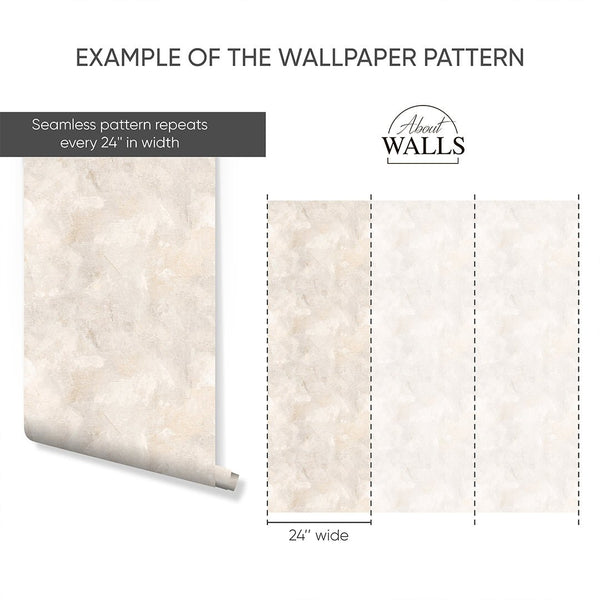 Beige Limewash Plaster Wallpaper A034 - CostaCover-Peel and stick Removable Wallpaper-Abstract-abstract mural-Abstract Plaster
