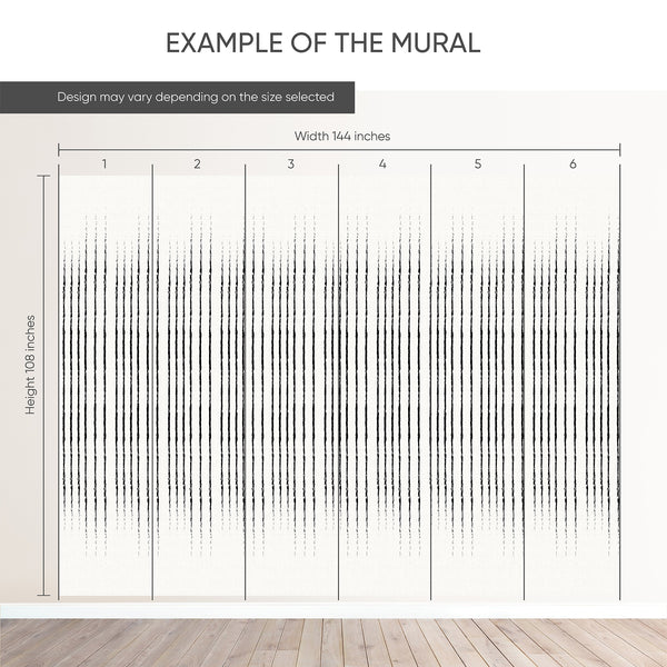 Black Vertical Stripes Wall Mural AM199