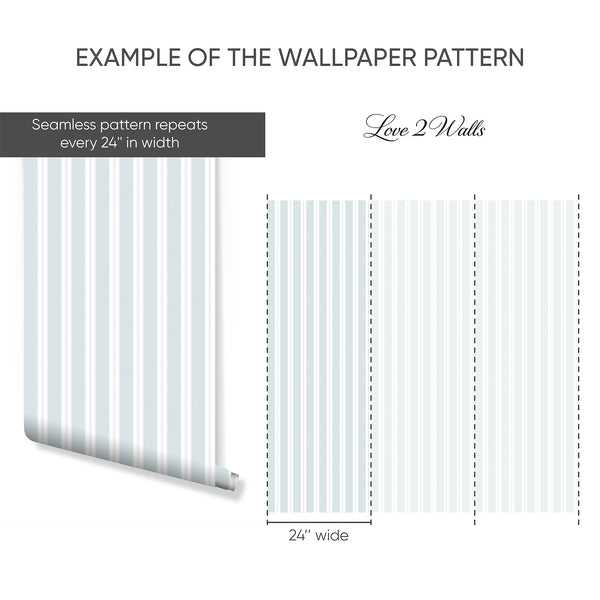 Example of a 24-inch-wide panel, showing how the design is divided across panels; the printed design varies with the size selected